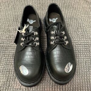 Black Crocodile Pattern Men's Shoes